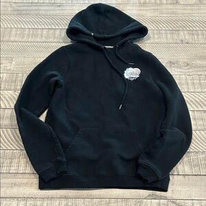 Volcom Black Pullover Hoodie with Small Chest Crest